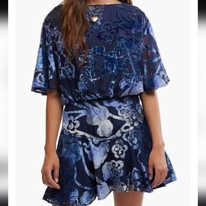 Free People Manuka Burnout Velvet Mini Dress
